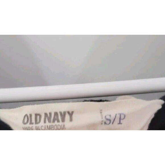 Old Navy Womens Top Size Small Black Floral Lace Bat Wing Cinched Waist - Picture 4 of 7